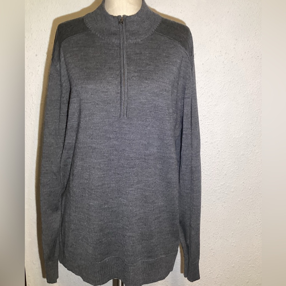 Smartwool gray mock neck sweater size XL